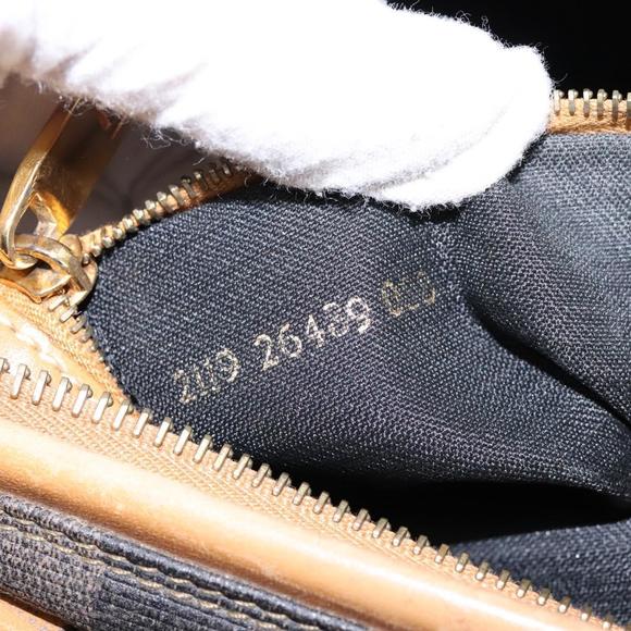 FENDI Pecan Canvas Hand Bag 2way Brown Black gold Auth th5780 - Picture 12 of 16